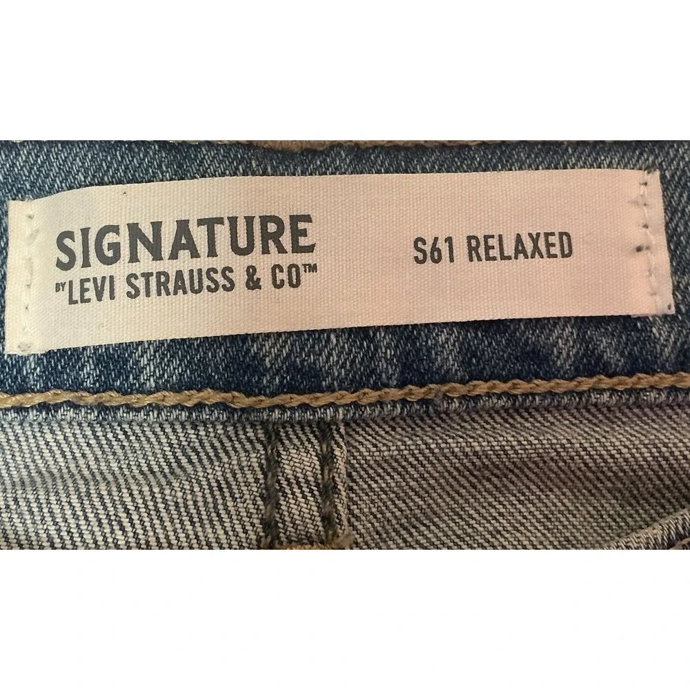 Levi's Signature S61 Relaxed Straight Denim Blue Jeans Men's 30 x‎ 30 (31X30)
